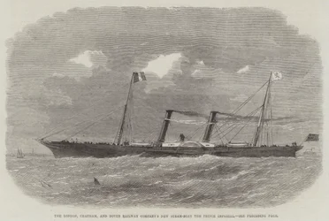De Nieuwe Stoomboot van de London, Chatham, en Dover Railway Company, de Prince Imperial